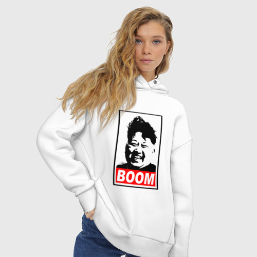 Женское худи Oversize хлопок Boom Ким Чен Ын - фото 4