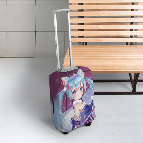 Чехол для чемодана 3D Хацуне Мику с зонтом, цвет 3D печать - фото 3