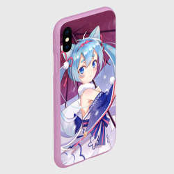 Чехол для iPhone XS Max матовый Хацуне Мику с зонтом - фото 2