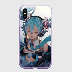 Чехол для iPhone XS Max матовый Безумная Хатсуне