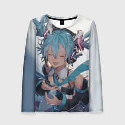 Женский лонгслив 3D Безумная Хатсуне