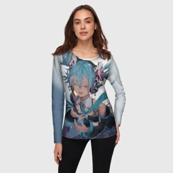 Женский лонгслив 3D Безумная Хатсуне - фото 2