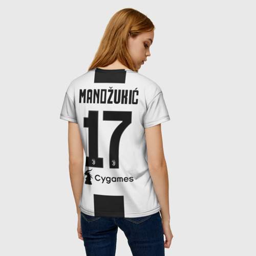 Женская футболка 3D Mandzukic home 18-19, цвет 3D печать - фото 4