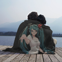 Плед 3D Хацуне Мику с протянутой рукой - фото 2