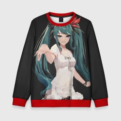 Детский свитшот 3D Хацуне Мику с протянутой рукой