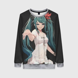 Женский свитшот 3D Хацуне Мику с протянутой рукой