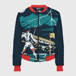 Женский бомбер 3D Ronaldo juve sport Роналду