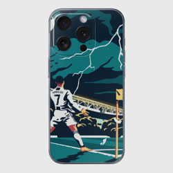Чехол для iPhone 15 Pro силиконовый с защитой камеры Ronaldo juve sport Роналду