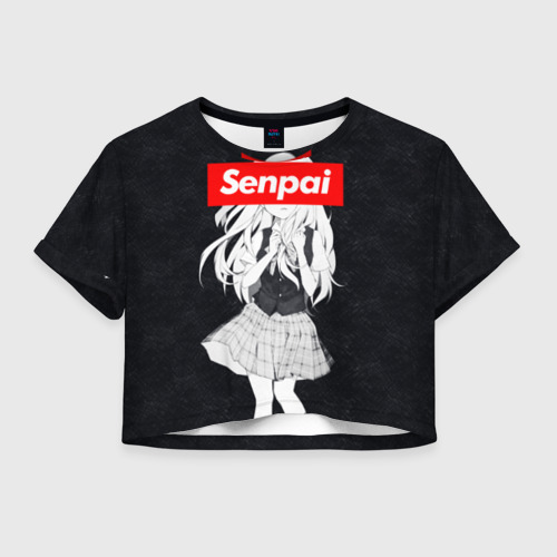 Женская футболка Cropp-top Семпай - Senpai Фото 01 Женская футболка Cropp-top Семпай - Senpai Фото 01