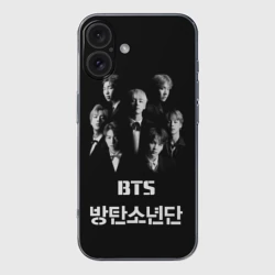 Чехол для iPhone 16 силиконовый с защитой камеры BTS БТС bangtan boys