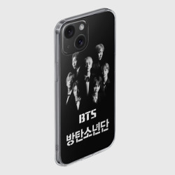 Чехол для iPhone 15 силиконовый с защитой камеры BTS БТС bangtan boys - фото 2
