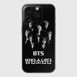 Чехол для iPhone 15 Pro Max силиконовый с защитой камеры BTS БТС bangtan boys