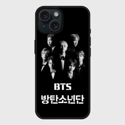 Чехол силиконовый для Apple iPhone 15 матовый BTS БТС bangtan boys