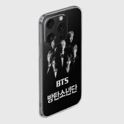Чехол для iPhone 15 Pro силиконовый с защитой камеры BTS БТС bangtan boys - фото 2