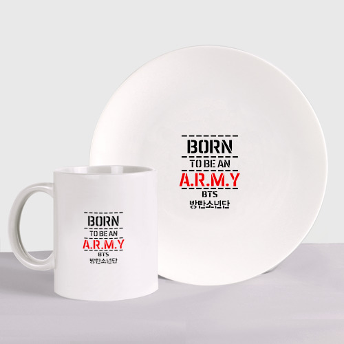 Набор: тарелка + кружка BTS army БТС bangtan boys