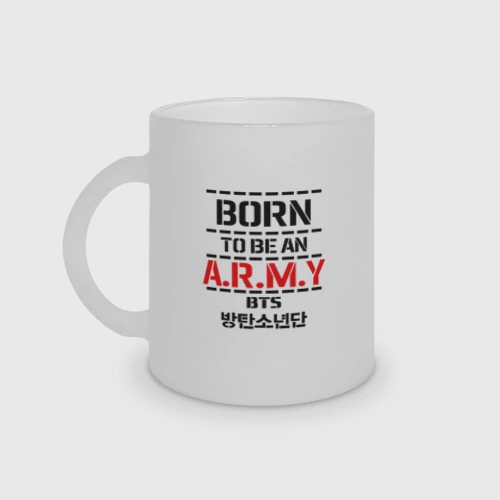 Кружка матовая стеклянная BTS army БТС bangtan boys