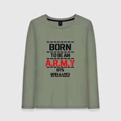 Женский лонгслив хлопок BTS army БТС bangtan boys