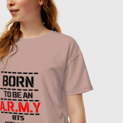Женская футболка хлопок Oversize BTS army БТС bangtan boys - фото 2