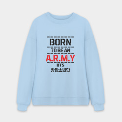 Мужской свитшот oversize без начеса хлопок BTS army БТС bangtan boys