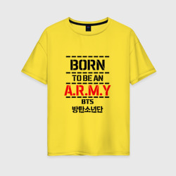 Женская футболка хлопок Oversize BTS army БТС bangtan boys