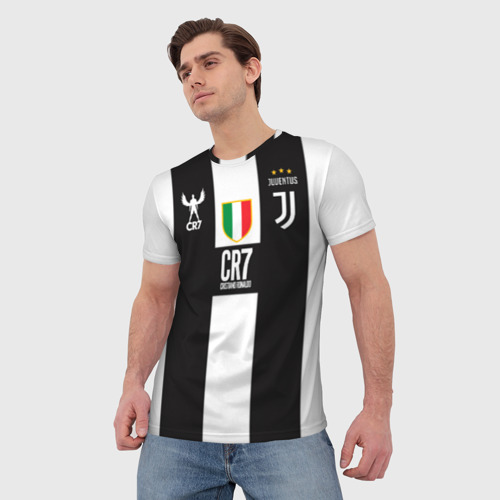 Мужская футболка 3D Ronaldo Juventus CR7, цвет 3D печать - фото 3