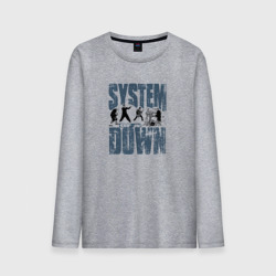 Мужской лонгслив хлопок System of a Down большое лого