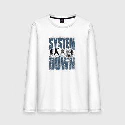 Мужской лонгслив хлопок System of a Down большое лого