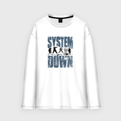 Мужской лонгслив oversize хлопок System of a Down большое лого