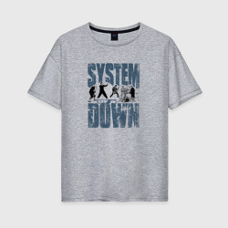 Женская футболка хлопок Oversize System of a Down большое лого