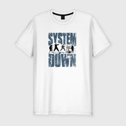 Мужская футболка хлопок Slim System of a Down большое лого