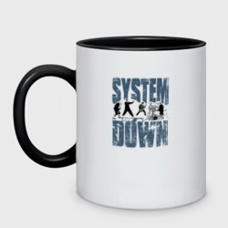 Кружка двухцветная System of a Down большое лого