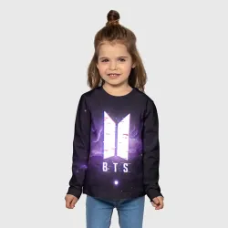 Детский лонгслив 3D BTS spacе 3D БТС космос - фото 2