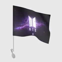 Флаг для автомобиля BTS spacе 3D БТС космос