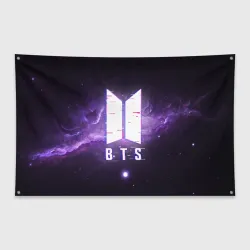 Флаг-баннер BTS spacе 3D БТС космос