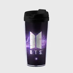 Термокружка-непроливайка BTS spacе 3D БТС космос