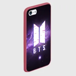 Чехол для iPhone 5/5S матовый BTS spacе 3D БТС космос - фото 2