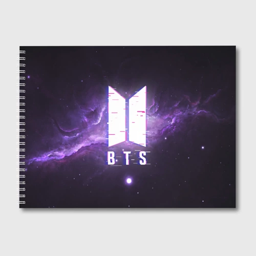 Альбом для рисования BTS spacе 3D БТС космос