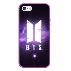 Чехол для iPhone 5/5S матовый BTS spacе 3D БТС космос