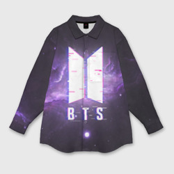 Мужская рубашка oversize 3D BTS spacе 3D БТС космос