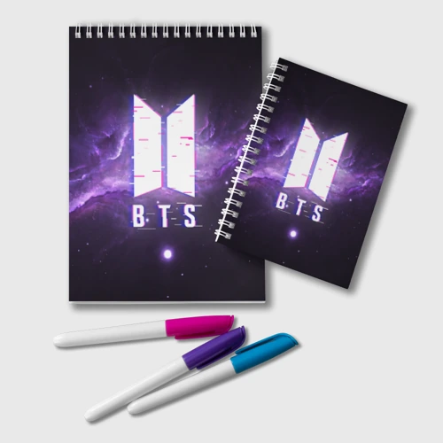 Блокнот BTS spacе 3D БТС космос