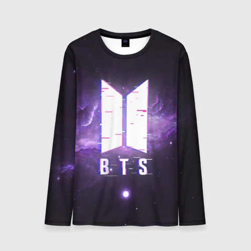 Мужской лонгслив 3D BTS spacе 3D БТС космос