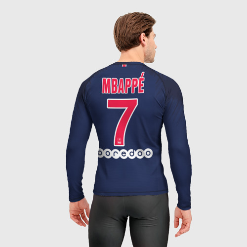 Мужской рашгард 3D Mbappe home 18-19, цвет 3D печать - фото 4