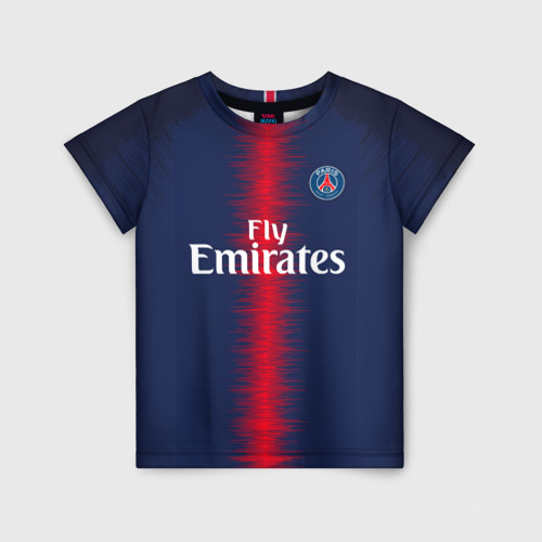 Детская футболка 3D Mbappe home 18-19, цвет 3D печать