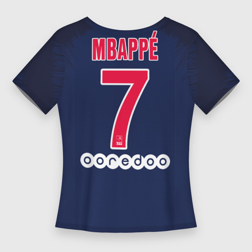 Женская футболка 3D Slim Mbappe home 18-19, цвет 3D печать - фото 2