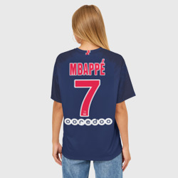 Женская футболка oversize 3D Mbappe home 18-19 - фото 2