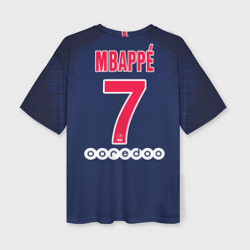 Женская футболка oversize 3D Mbappe home 18-19