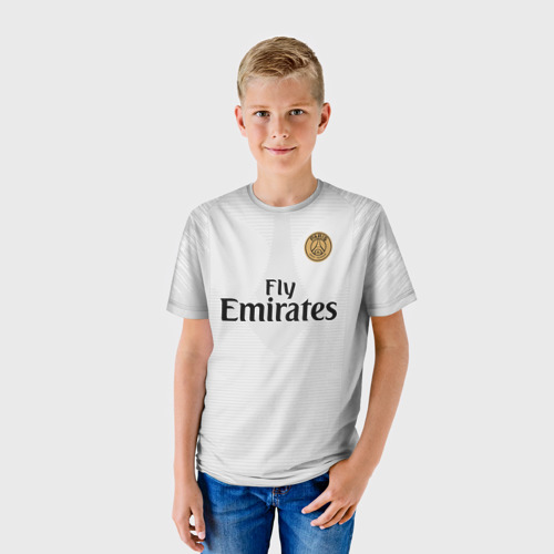 Детская футболка 3D Mbappe away 18-19, цвет 3D печать - фото 3