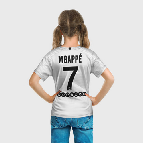 Детская футболка 3D Mbappe away 18-19, цвет 3D печать - фото 6