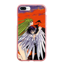 Чехол для iPhone 7Plus/8 Plus матовый Code Geass Лелуша обнимает Ангел