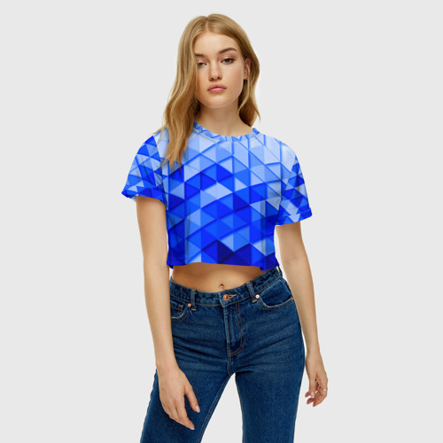 Женская футболка Crop-top 3D Абстракция , цвет 3D печать - фото 3